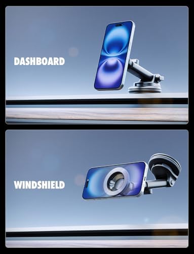 Bracketron Magnetic Car Mount for Cell Phone, MagAlign Max Car Vent Phone Mount【Strongest Magnetic+ Suction】, Vent Phone Mount for Car for iPhone 16 Pro Max 15 14 13 12 – MagSafe Car Accessories – Enhanced Compatibility and Speed