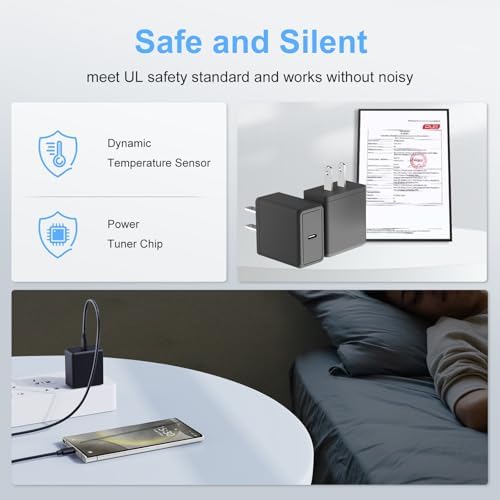 Unleash Rapid Power: 2-Pack 25 W USB-C Super Fast Charger for Samsung Galaxy A Series & S Series, Includes Dual 6.6 ft Type-C Cables – PD Technology for Optimal Device Compatibility, Ideal for Home & Travel Charging Solutions