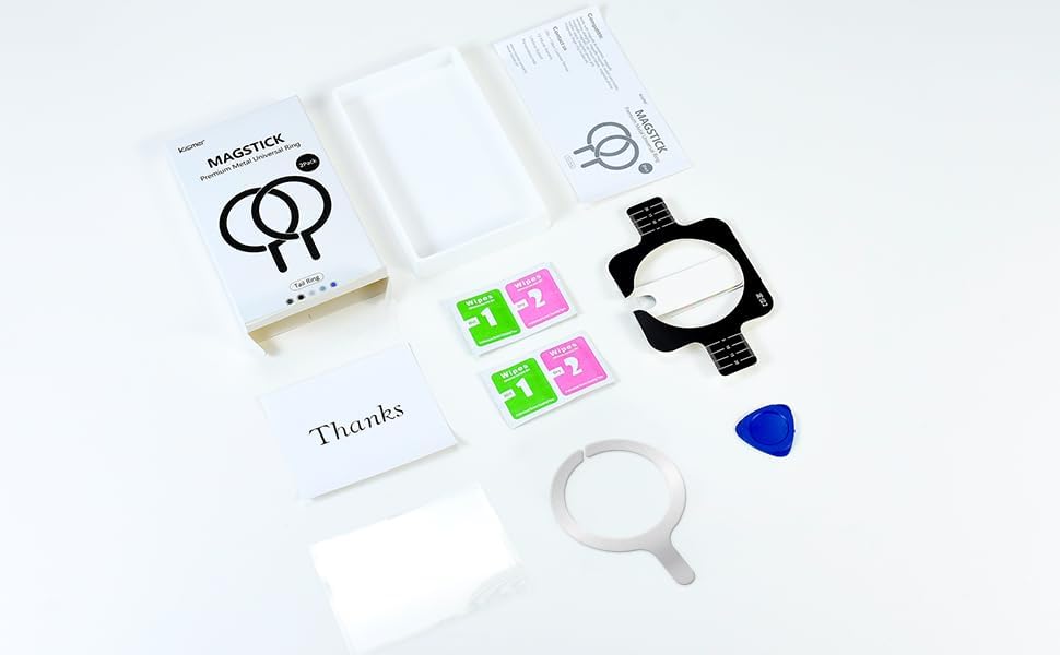 Ultra-Thin Mag Safe Metal Plate Kit – 2-Pack Versatile Magnetic Adapter for Seamless Phone Case Integration, Wireless Charging, and Secure Mounting – Stylish Multicolor Finish for Enhanced Connectivity and Fast Charging Experience