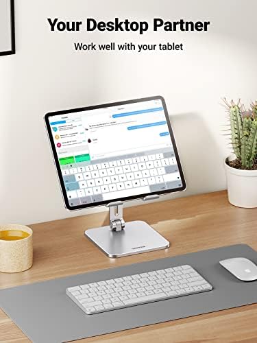 UGREEN Adjustable Tablet Stand for i Pad – Sturdy Aluminum Desk Holder with Enhanced Stability for Pro, Air, and Mini Models – Optimized Viewing Comfort, Portable Design, and Sleek Black Finish – Ideal Home & Office Accessory