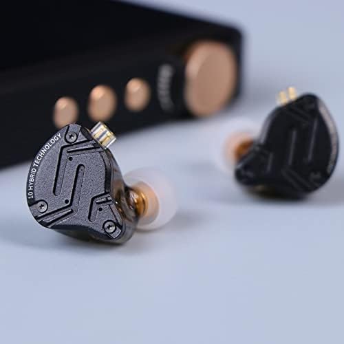 Transform Your Sound Journey with Linsoul KZ ZS10 PRO X – High-End Hybrid In-Ear Monitors Featuring 1 Dynamic and 4 Balanced Armature Drivers for Exceptional Audio Fidelity, Sleek Alloy Faceplate for Ultimate Durability, Detachable Silver-Plated Cable for Enhanced Compatibility, and Integrated Microphone for Seamless Communication – Ideal Choice for Audiophiles, Musicians, and DJs Seeking Superior Sound Quality and Comfort