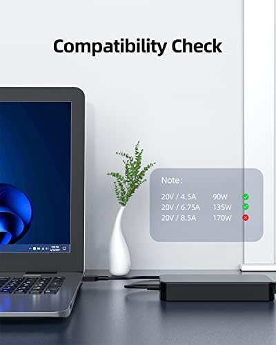 High-Performance 135 W AC Adapter Charger for Lenovo Think Pad & Legion Laptops – Ultimate Compatibility & Safety Certified Power Solution for T15, P50, P70, P1 X1 Extreme, Ideapad Gaming 3 & More – Fast Charging with 30-Day Guarantee