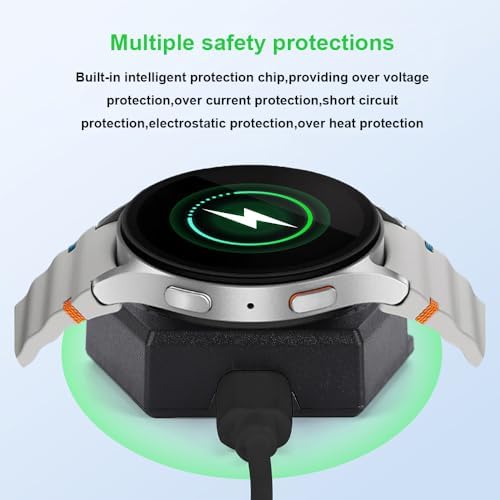 Ultra-Portable Keychain Charger for Samsung Galaxy Watch – Fast and Durable Charging Solution for Galaxy Watch Series 3 to Ultra – Essential Travel Companion for Active Smartwatch Users – Effortless Charging Anytime, Anywhere