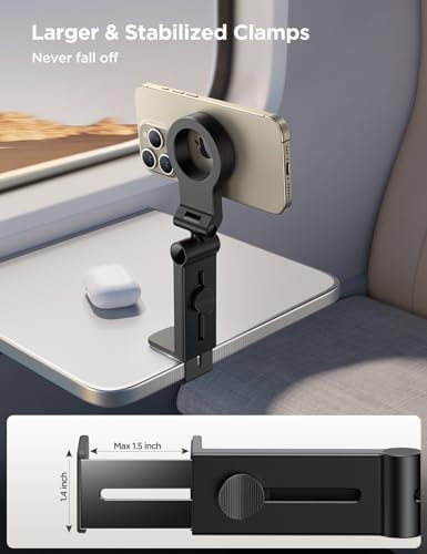 JOYROOM 2 Pack Airplane Phone Holder, Hands-Free Airplane Phone Mount, Airplane Essentials Phone Stand for iPhone 15 Pro Max 14 13 12, and Magsafe Case – Enhanced Compatibility and Speed