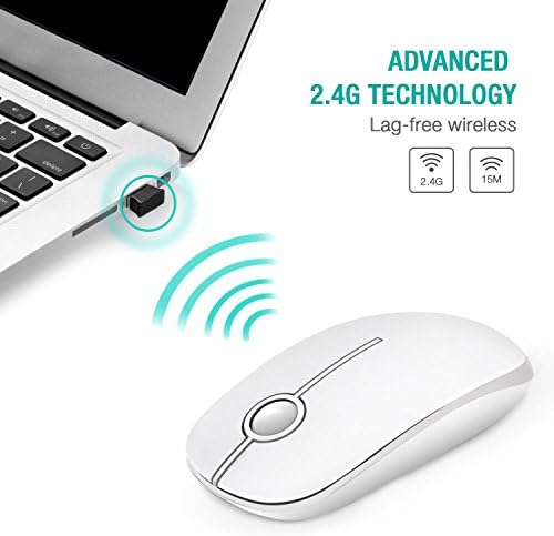 Sleek Vssoplor Wireless Mouse – Ultra-Slim Silent Optical Companion for Laptops & PCs | 2.4 GHz Nano Receiver, Perfect for Quiet Workspaces & Travel | Enhanced Compatibility for Windows, Mac & Linux