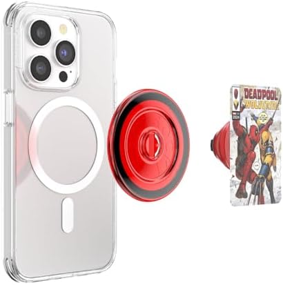 Marvel Captain America Mag Safe Pop Socket Grip – Secure Enamel Phone Holder with Kickstand, Wireless Charging Ready, Lightweight Design for Ultimate Usability and Marvel Fandom Style