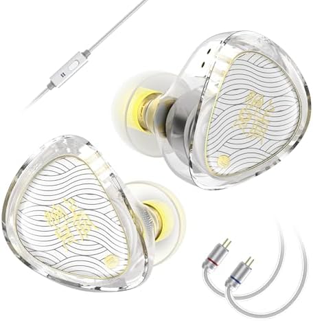 Yongse TANGZU Wan’er II S.G 2 nd Gen Audiophile Gaming Earphones – Premium 10 mm Dynamic Drivers for Deep Bass & Crisp Treble, Durable Detachable Silver-Plated Cable for Longevity, Ergonomic Fit for Gamers & Musicians, 4.4 mm Connector – Ultimate Comfort & Superior Sound Clarity for an Immersive Experience