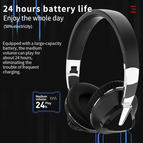 Revolutionary Wireless Bluetooth Over-Ear Headphones – V5.0 for Exceptional Lossless Audio, Ergonomic Comfort, 24-Hour Playtime, and HD Microphone for Clear Calls – Perfect for Gym, Gaming, and Mobile Use – Unmatched Sound Experience for Active Lifestyles