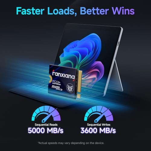 Transform Your Device with the 500 GB M.2 2230 NVMe SSD – Unleash Lightning-Fast Speeds of Up to 4850 MB/s for Gaming and Productivity – Perfectly Compatible with Steam Deck, ROG Ally, Microsoft Surface Pro, and Mini PCs – Experience Enhanced Performance and Reliability with PCIe Gen 4 x4 Technology – Elevate Your Storage Solutions Today!