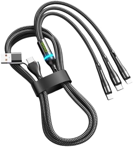 IHAO 60 W USB Type C to Type C Fast Charging Cable with LED Current Indicator – High-Speed Data Transfer for Android & i OS Devices – 39 Inch Universal Charger in Vibrant Green – Durable, Efficient Power Delivery for Modern Tech