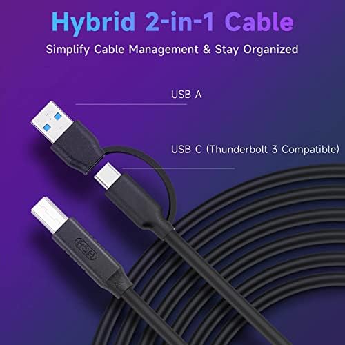 Transform Your Setup with RSHTECH RGB 7 Ports USB Hub – High-Speed USB 3.0 & USB-C Connectivity, Customizable 14-Mode LED Strip, Touch Control, 3.3 ft Cable & Power Adapter for Gamers and Creators – Sleek Aluminum Design for Enhanced Performance and Style