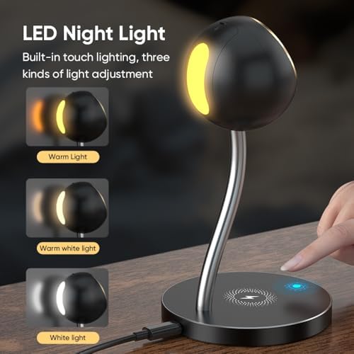 REFLEX CAMERA 4-in-1 Wireless Magnetic Charging Station for i Phone, Apple Watch & Air Pods – Fast 15 W Charging Dock with Integrated LED Lamp – Compatible with i Phone 16 Pro/16/15/14/13/12/11 – Sleek Bedside & Desktop Design – Ultimate Convenience & Organization