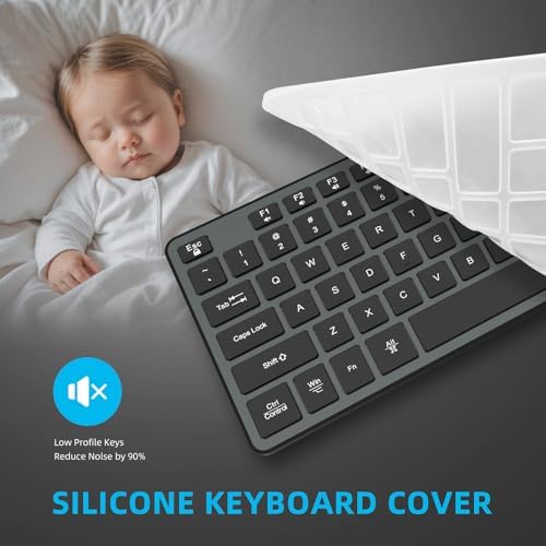 Experience Ultimate Comfort with the BFRIENDit Ultra-Quiet Wireless Keyboard – Sleek 2.4 GHz Connection for Mac & Windows, Slim Chocolate Key Design for Effortless Typing and Enhanced Productivity, Perfect for Home, Office, and Smart TV Use – Effortless Connectivity Meets Stylish Functionality