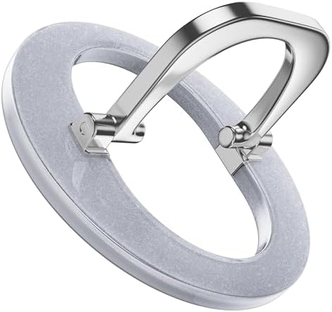 Glitter Silver Magsafe Ring Holder by SUPERONE – Magnetic Phone Grip & Adjustable Stand for i Phone 16/15/14/13/12 Series – Premium Compatibility & Secure Hold for Effortless Use and Stylish Protection