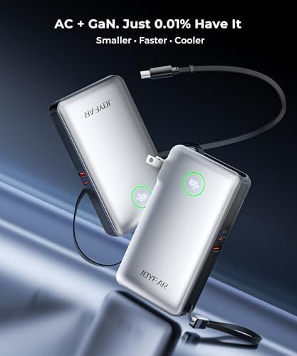 Revolutionary 25000 m Ah Ga N Power Bank with Dual Built-In Cables – Ultra-Fast 65 W Charging for i Phone 16, Samsung Galaxy, and Mac Book – Compact, Airline-Approved Design Perfect for Travel and Outdoor Adventures – Smart LED Display for Effortless Monitoring and Trickle Charging Mode – Certified Safe with 17-Layer Protection and Over 600 Charge Cycles – Ideal for Busy Professionals and Adventurers Alike