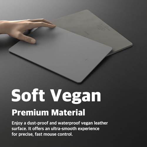 POUT H3 Midnight Blue Portable Qi Wireless Charging Mouse Pad – Effortless Device Charging Meets Sleek Workspace Efficiency for Laptops, i Phones, Air Pods & Samsung Galaxy – Lightweight, Non-Slip Design Enhances Productivity & Style