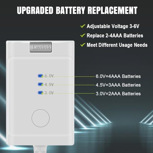 Lenink Adjustable AC Power Supply Adapter – Eco-Friendly AAA Battery Replacement Solution with 3 V-6 V Versatility for All Your Electronic Devices