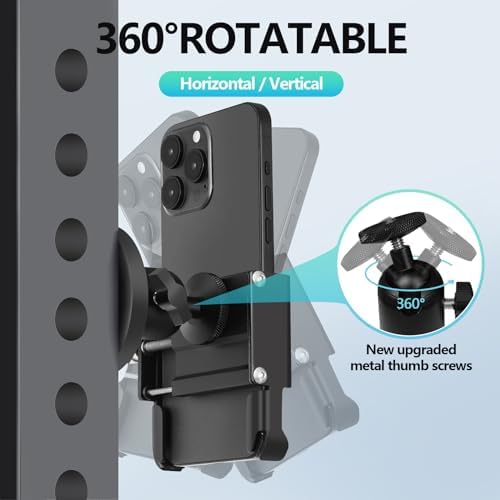 All-Metal Magnetic Gym Phone Holder – Ultimate Hands-Free Smartphone Mount for Effortless Workout Management on Gym Equipment and Metal Surfaces – Durable, Secure, and Universal Compatibility for All Smartphones – Elevate Your Fitness Routine with Easy Access to Music and Apps