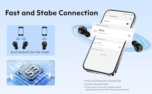 Invisible Mini Bluetooth Sleep Earbuds for Side Sleepers – Ultra-Lightweight Design with Tumbler Charging Case – Comfortable In-Ear Fit for Small Ears – Ideal for Noise Isolation and Active Lifestyles – Elevate Your Sleep and Gym Experience with Wireless Convenience and Durability