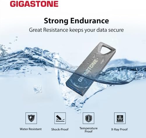 GIGASTONE 64 GB Ultra-Fast Nano Flash Drive Z90 – Compact USB 3.2 Gen 1 Storage Solution with 120 MB/s Speed, Lightweight Metal Design for PC/Mac/TV/Car Compatibility, Perfect for Reliable Data Backup and Quick File Transfers