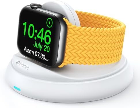 Revolutionize Your Apple Watch Charging with JOYROOM Portable Magnetic Dock – Fast Charging Stand for Apple Watch Series 10-2 & SE, Foldable Travel Design, Nightstand Mode for Effortless Alarm & Time Access, Sleek Black Finish, Durable & Efficient Power Solution for Home or On-the-Go Use