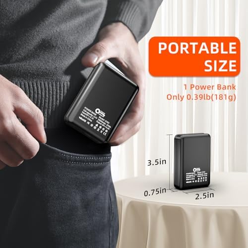 Ultimate 10,000 m Ah Dual USB Power Bank for Heated Clothing – Fast Charging Portable Battery Pack for Jackets, Vests, and More – Stay Warm and Connected Anywhere!