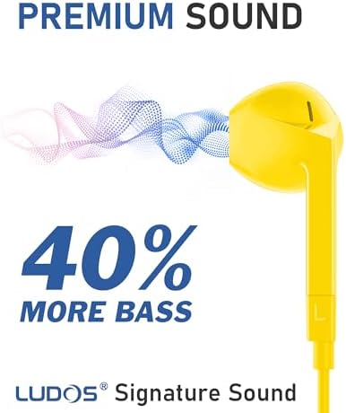 LUDOS FEROX USB-C Earbuds – Premium Wired Headphones for i Phone 16 & Samsung Galaxy Series, Featuring Exceptional Audio Clarity & Deep Bass, Ergonomically Designed for All-Day Comfort, Tangle-Free Cable for Streamlined Use, Supported by an Impressive 5-Year Warranty, Eye-Catching Vibrant Green Finish – Elevate Your Sound Experience for Music Lovers and Gamers Alike