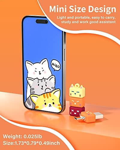 Charming Jenna Cat Design USB Type C Flash Drive – 2 in 1 OTG Dual USB 3.0 Memory Stick, Waterproof & Compact – High-Speed Data Transfer with Enhanced Device Compatibility for All Ages