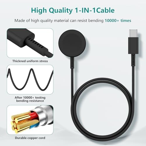 Revolutionary 2-in-1 Magnetic USB-C Charger for Apple Watch & i Phone – 3 ft Fast Charging Cable for Series Ultra/9/8/7/6/SE/SE2/5 & i Phone 14/13/12/11 Pro/Pro Max – Ultimate Convenience, Enhanced Compatibility, and Robust Durability for Modern Tech Users
