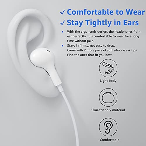 Magnetic USB C Earbuds for Samsung Galaxy S24 Ultra, S23 FE, S22, S21, A54, A53 & i Phone 16, 15 Pro Max – Noise Isolating Wired Headphones with Microphone and Volume Control for Enhanced Audio Experience – Perfect for Music Lovers and Professionals