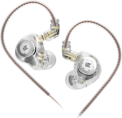 KZ EDX PRO Wired In-Ear Headphones – Premium Hi-Fi Stereo Sound with Dynamic Driver for Gaming and Audiophile Experiences, Noise-Cancelling Earbuds in Elegant White, Featuring Integrated Microphone for Crystal Clear Communication – Unmatched Comfort and Broad Device Compatibility for Elevated Listening Quality