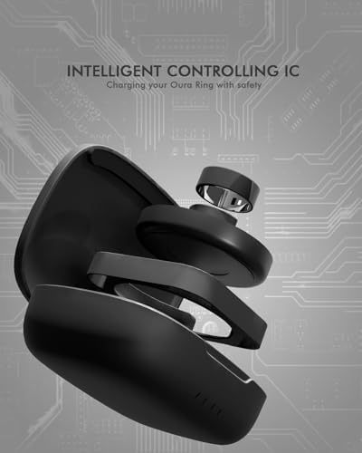 Doohoeek Portable Wireless Charging Case for Oura Ring 4 & 3 – 1000 m Ah Universal Power Station with Enhanced Compatibility for All Ring Sizes, Quick Charge Capability, and Travel-Friendly Design – Perfect Health Tracking Companion (Charger Not Included)