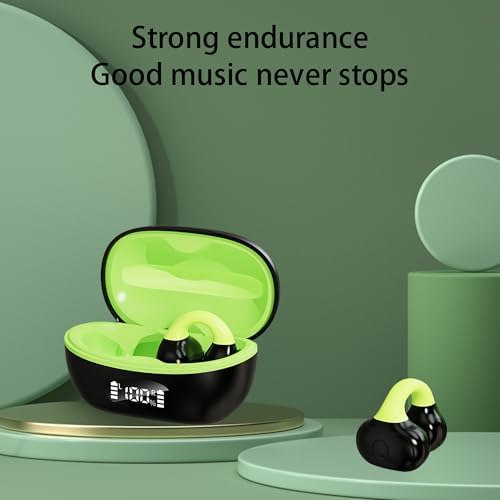 Active Noise Cancelling Open-Ear Wireless Earbuds for Sports – 20-Hour Playtime, IPX4 Sweatproof, and Secure Clip-On Design – Effortless Wireless Charging for Android, i OS, and Laptops – Enjoy Superior Sound Quality While Staying Aware of Your Surroundings