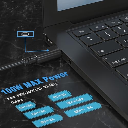 High-Speed 100 W & 90 W USB-C Charger for Lenovo Think Pad & Idea Pad – Universal Compatibility, Enhanced Power Delivery, and Safe Charging for All Your Devices – Perfect Replacement for Yoga, Think Book, and Chromebook Models