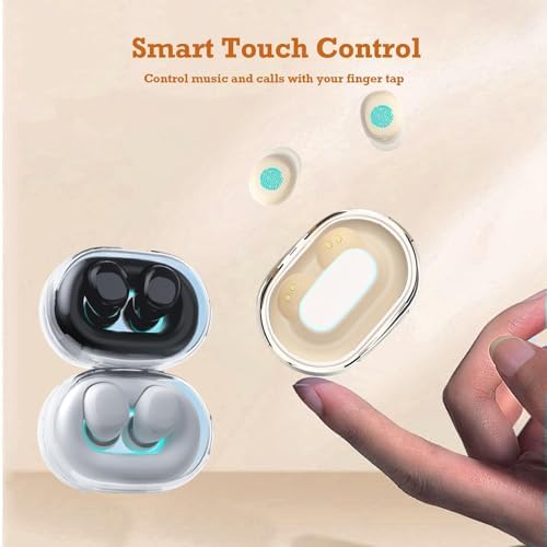 Invisible Mini Bluetooth Earbuds for Small Ear Canals – Discreet Skin Tone Design for Seamless Comfort in Sleep and Active Lifestyles – Lightweight, Sweat-Resistant with Superior Audio Clarity and Effortless Pairing – Perfect Companion for Travel and Daily Use