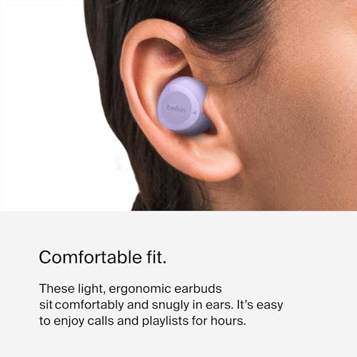 Belkin Sound Form Bolt True Wireless Earbuds – Unmatched 28-Hour Battery Life, IPX4 Water & Sweat Resistance, Effortless Wireless Charging, USB-C Compatibility – Stylish Teal Earbuds for Active Lifestyles and Superior Audio Quality