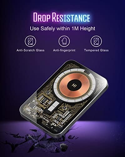 Ultra-Slim 5000 m Ah Magnetic Wireless Power Bank for i Phone 12-16 Series – Transparent Fast Charging Portable Charger with 20 W PD Technology for Effortless On-the-Go Power and Seamless Mag Safe Compatibility