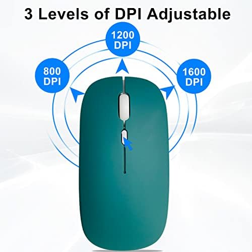 Ultimate Wireless Bluetooth Mouse for i Pad, Mac Book Pro, Air, and PCs – Rechargeable Silent Design for Productivity on the Go – Portable Slim Dual Mode Mouse with LED Indicators and Universal Compatibility