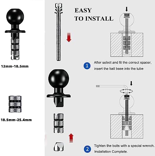 i MESTOU Wireless Phone Charger & Anti-Theft Motorcycle Mount – Fast 15 W Quick Charge with 720-Degree Rotation, USB-C 3 A Compatibility, Secure 1″ Ball Phone Holder for 4.0-7.0″ Smartphones – Innovative Handlebar Accessory for 12 V/24 V Vehicles