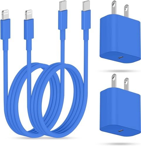 Lightning-Fast 20 W Apple Charger with MFi Certification – 6 ft USB-C to Lightning Cable Included for i Phone 14 Pro Max/14/13 Pro/12 Mini/12/11 & i Pad Air – Compact Power Block for Ultimate Portability and Rapid Charging Efficiency