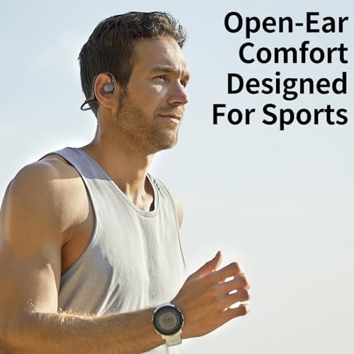 Elevate Your Active Lifestyle with Cutting-Edge Bone Conduction Bluetooth Headphones – Ultra-Lightweight Wireless Earphones Featuring 38-Hour Battery Life for Running, Cycling, and Outdoor Adventures – Stay Aware and Safe with Innovative Open-Ear Design for Unmatched Comfort and Audio Clarity
