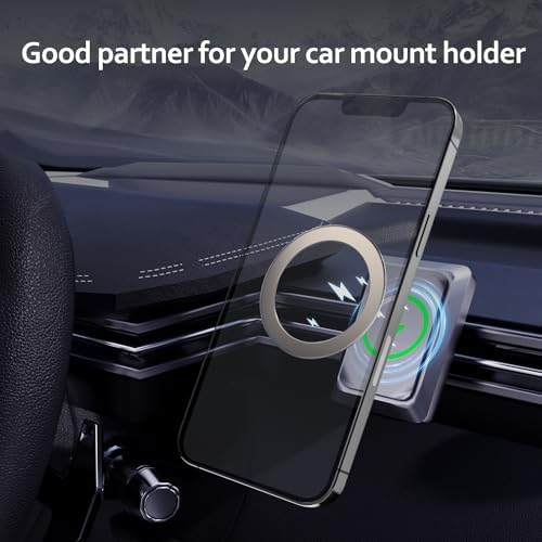 Mag Safe Magnetic Ring Stickers – Dual Pack for Superior Wireless Charging and Secure Mounting – Sleek Blue Titanium Design – Universal Compatibility for All Mag Safe Devices – Effortless Grip and Enhanced Mobile Efficiency – Elevate Your Smartphone Experience Now!