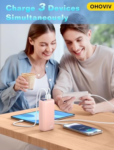 Massive 50000 m Ah Portable Power Bank with 22.5 W Fast Charging – Lightweight USB-C External Battery Pack with LED Display for i Phone 16/15/14/13 Pro, Android, and Samsung Galaxy – Ultimate Travel Companion for Non-Stop Charging