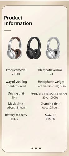 Revolutionize Your Listening Experience with Advanced Wireless Over-Ear Headphones – 60-Hour Battery Life & Superior Noise Cancellation for Immersive Sound – Ergonomically Designed for Maximum Comfort & Style, Perfect for Home, Office, and Travel Enthusiasts