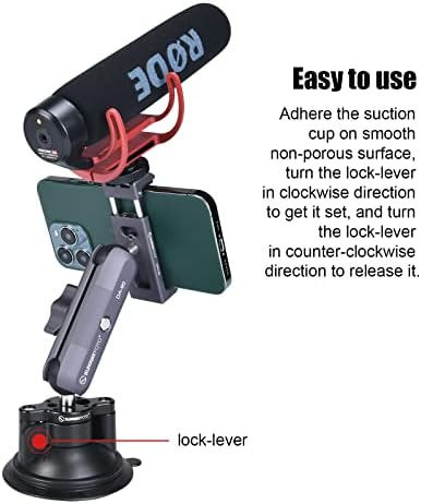 Universal Smartphone Suction Cup Mount for Car Windshield – SUNWAYFOTO SPH-01 Bracket for Seamless Hands-Free Navigation, Enhanced Stability, and Optimal Viewing Angles