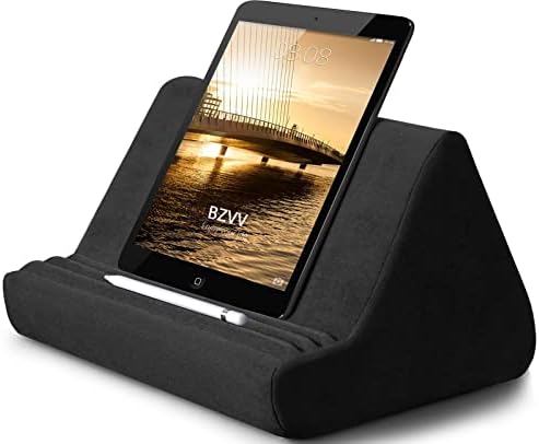 Elevate Your Viewing Experience with the Soft Blues Adjustable Pillow Stand: Ultimate Hands-Free Comfort for Tablets, E-Readers, and Smartphones – Perfect for Cozy Couch or Bedtime Use with Convenient Storage Pocket and Customizable Angles for Optimal Relaxation