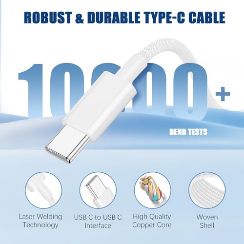 iPhone 16 15 USB C Charger Cable 10ft, Long Fast Charge Type C to C Charging Cord Wire for Apple iPhone 16 Pro Max/16 Pro/15 Plus/15 Pro Max,iPad Pro 12.9/11 inch/Mini/Air 5/4th,MacBook,Samsung-Black – Enhanced Compatibility and Speed