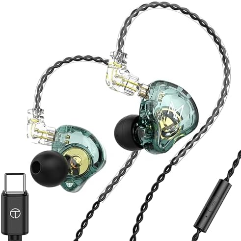 FEDAI TRN MT1 High-Fidelity In-Ear Monitor Earbuds – Premium 10 mm Dynamic Driver Technology, Detachable Cable for Customization, Built-in Microphone for Effortless Calls, Sleek Black Design for Audiophiles and Everyday Use – Unmatched Sound Quality and Versatile Device Compatibility