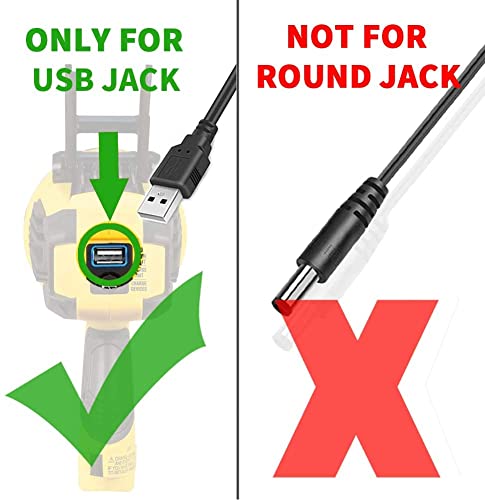 5 Ft High-Speed USB Charging Cable & Replacement Charger Adapter for Stanley Fatmax Spotlight Models – Ultimate Power Solution for SL10 LEDS, TL450, TL600, SAT3 S, SS4 LS, and Zero Trace TL1 Series – Enhanced Durability & Performance for Adventurers