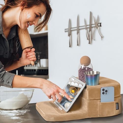 Leopard Print Couch Cup Holder Tray Pillow – Versatile Bed and Sofa Caddy for Drinks, Snacks, and Devices – Portable Memory Foam Organizer for RVs and Cars – Stylish and Easy-to-Clean Accessory for Ultimate Comfort and Convenience